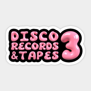 Disco 3 Records & Tapes (Funky) Sticker